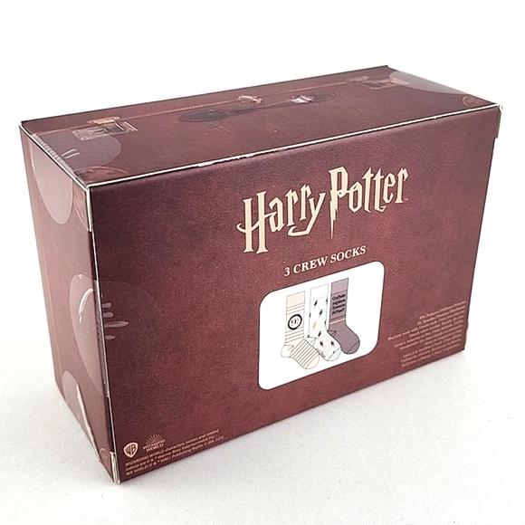 Harry Potter Gryffindor Men's 3 Crew Socks  Shoe Size 6-12 - Picture 4 of 6